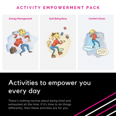 Empowerment activity pack Bronwen Sciortino mindfulness resilience burnout exhaustion balance align